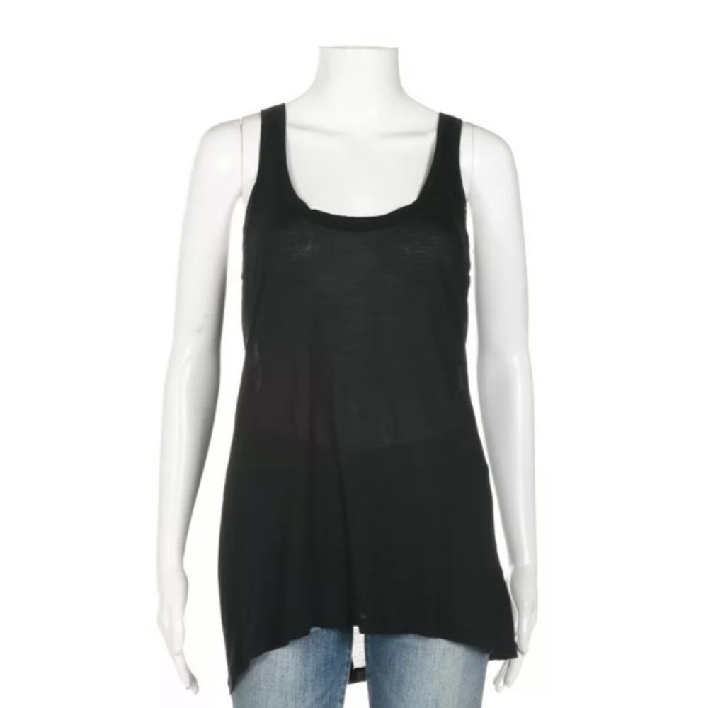 The kooples black tank top large 10 loose long